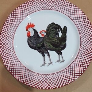 Haldon Group Devonshire rooster plate red and black